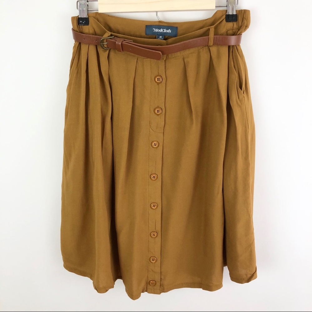 ModCloth Bookstore’s Best A Line Button Down Skirt